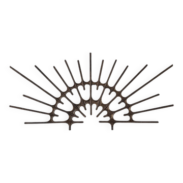 Brutalist metal wall decoration, 70s/80s.
