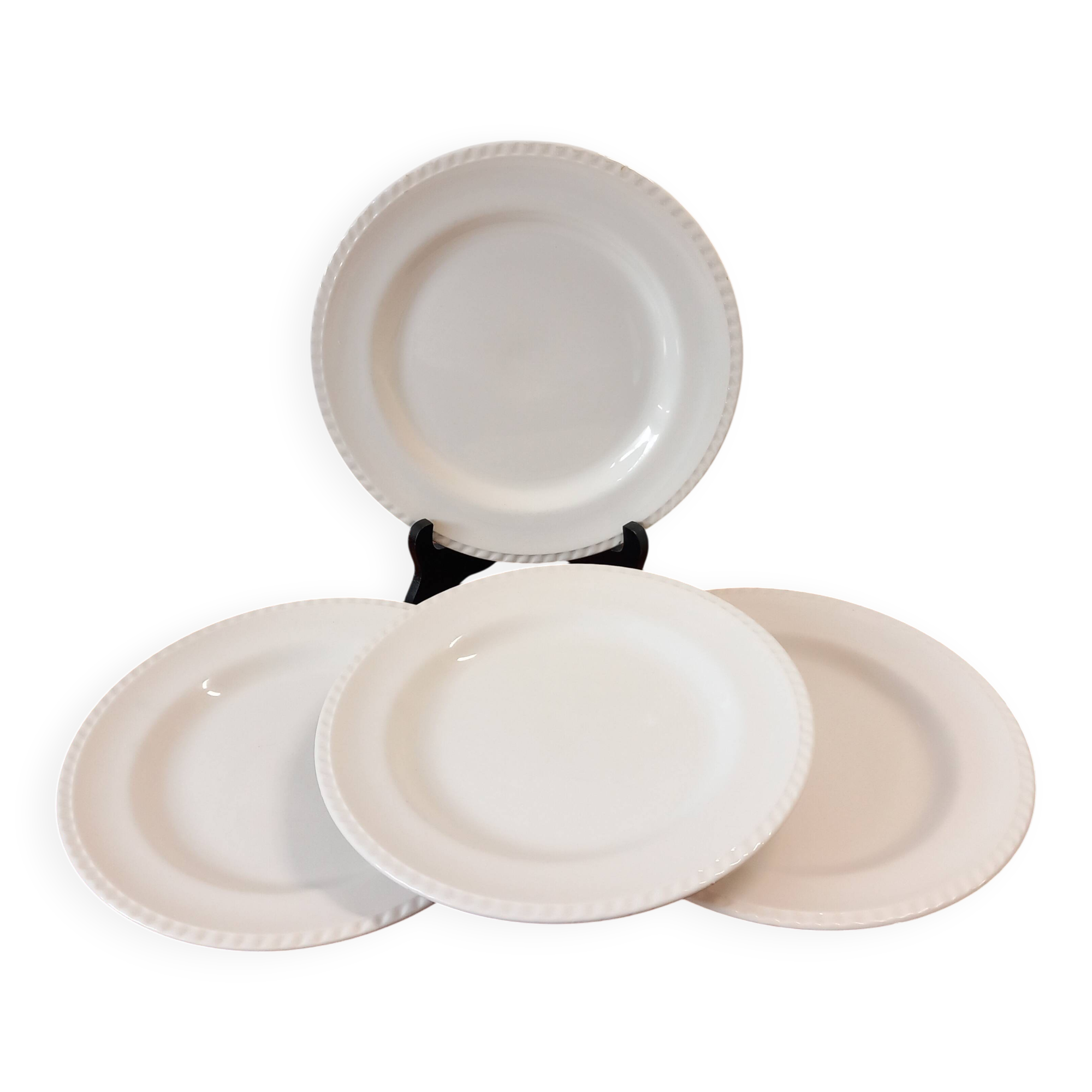 Lot de 4 assiettes plates Oxford Kéradur