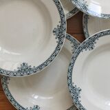 7 deep plates in iron earth Andrinople Saint Amand and Hamage