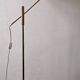 Mid century 360 deg. swing and height adjustable brass floor lamp, 1950s