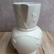 Vintage ivory earthenware jug – relief fruits