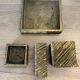 Brutalist desk set