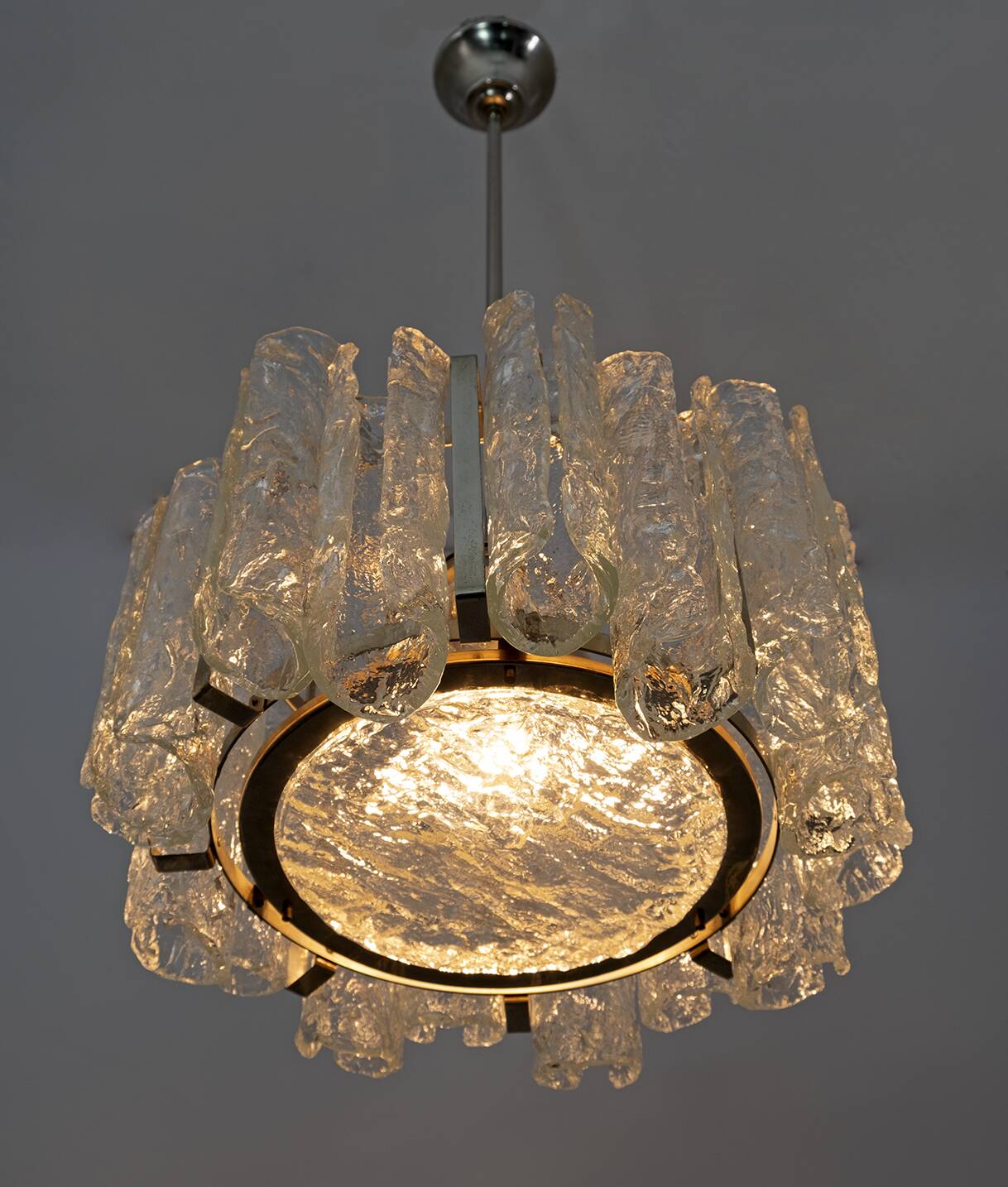 Carlo Nason Postmodern Italian Murano Glass Chandelier for Mazzega, 1970s