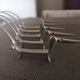 Set of 5 Dachshund knife holders in silvered bronze Walter Bosse - 1950s/1960s