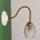 Vintage moulded glass tulip swan neck wall light