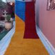 Handmade traditional pure wool carpet for the hallway, size 75x300 cm.