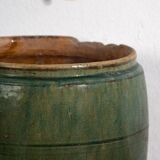 Ancient emerald green enamelled jar (circa 1820) #2