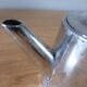 Vintage silver-plated metal teapot, pottery style