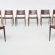 Niels Otto Moller model 80 dining chairs in rosewood Denmark 1960