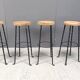 Vintage french wrought iron bar stools, 1960s - set of 4