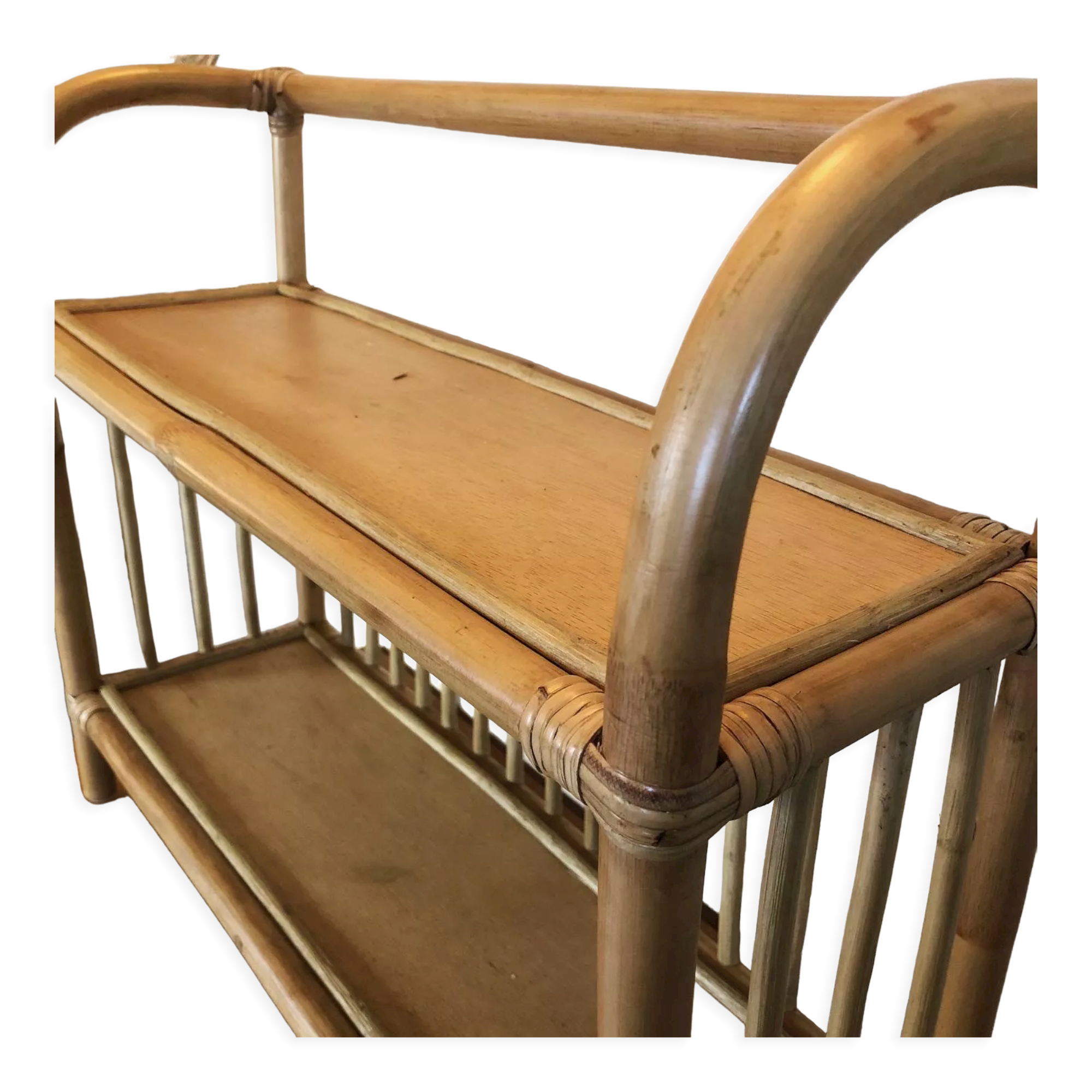 Rattan shelf