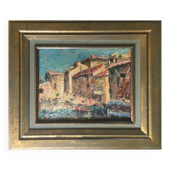 Tableau attr. julien gustave gagliardini (1846 -1927) ? st jean cap ferrat