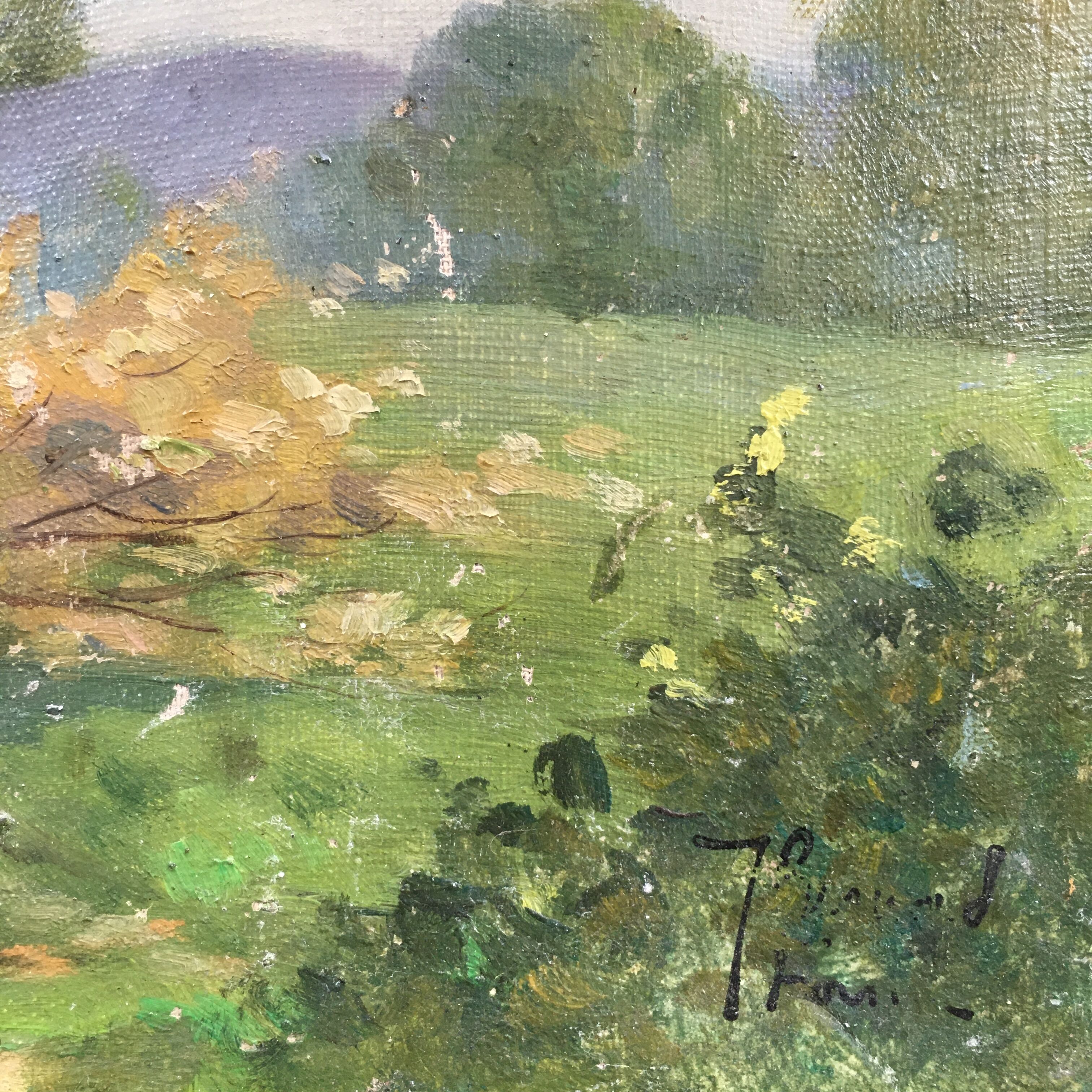 Old green trees table