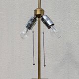 Vintage Jean Roche lamp base, 1980, brass & green