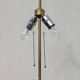 Vintage Jean Roche lamp base, 1980, brass & green