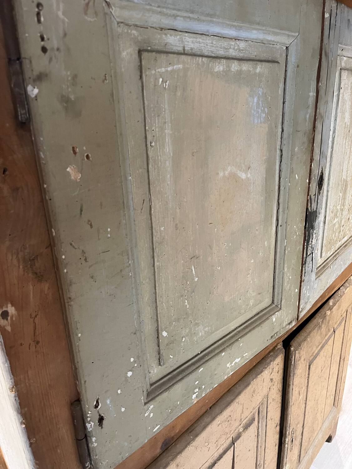 Vintage farmhouse high sideboard from the 19th century