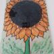 Sunflower enamel plaque