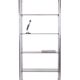 Pair of 6-shelf shelves with chrome-plated metal frames. 1970s.