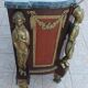 Louis XVI style commode in beech, bronze and marble.