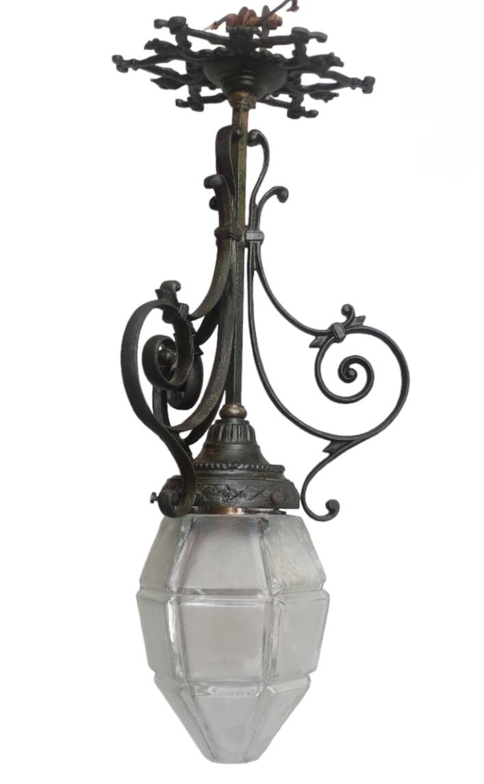 Art deco chandelier suspension