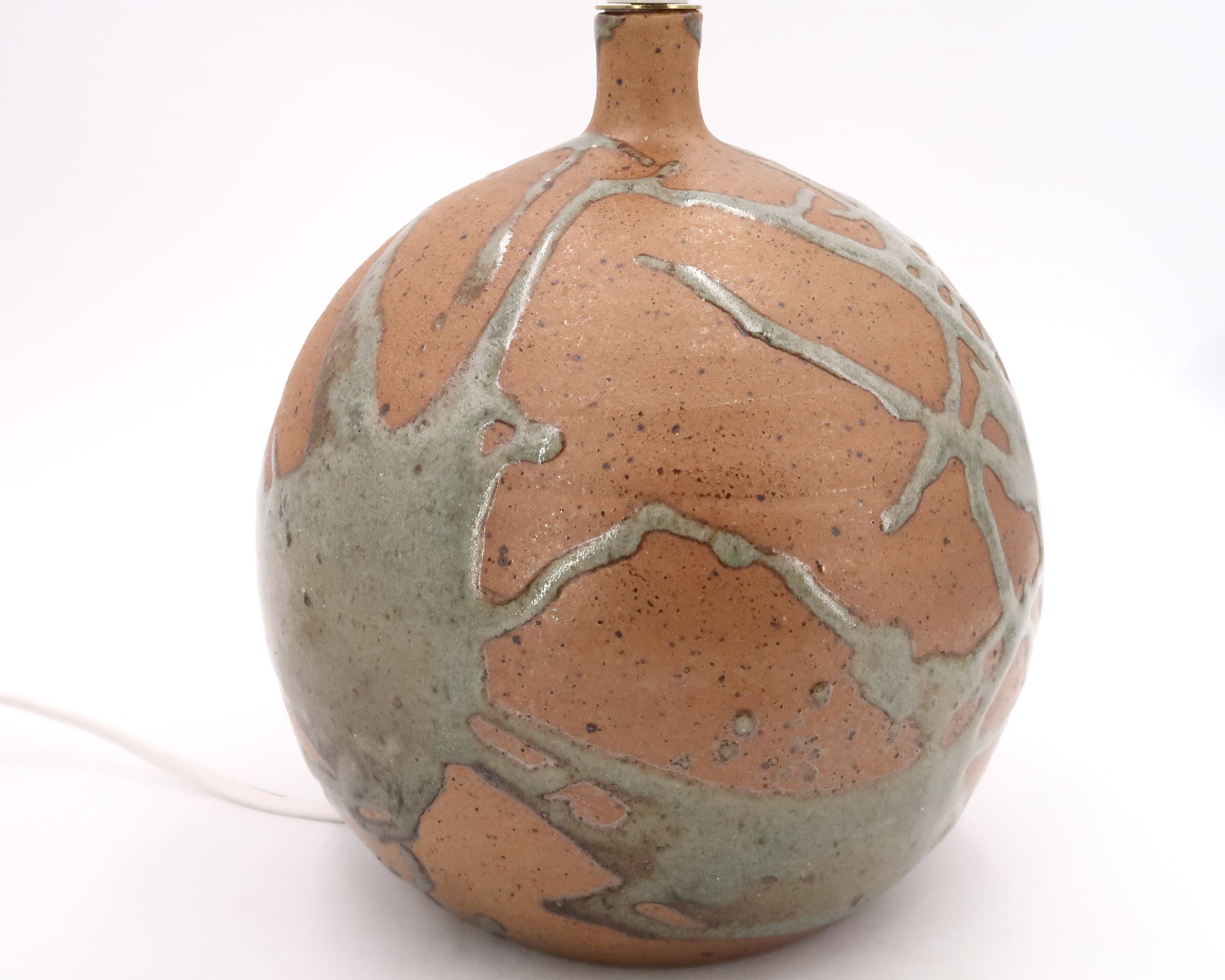 Ceramic lamp by Roland Zobel, Les Cyclades, 1970s