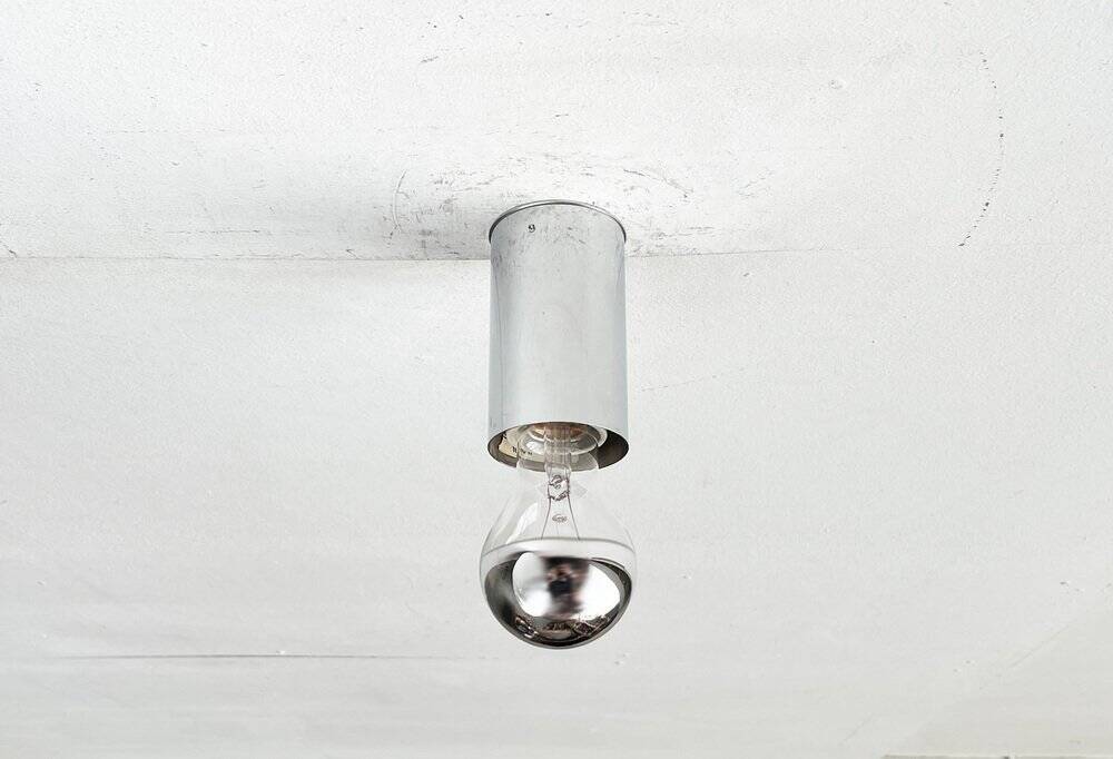 Vintage minimalist wall lamps or ceiling lights from the German space age by Rzb, set of 4.