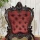 Fauteuil en acajou 19ème richement sculpté de style baroque