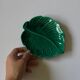 Vintage slip leaf bowl