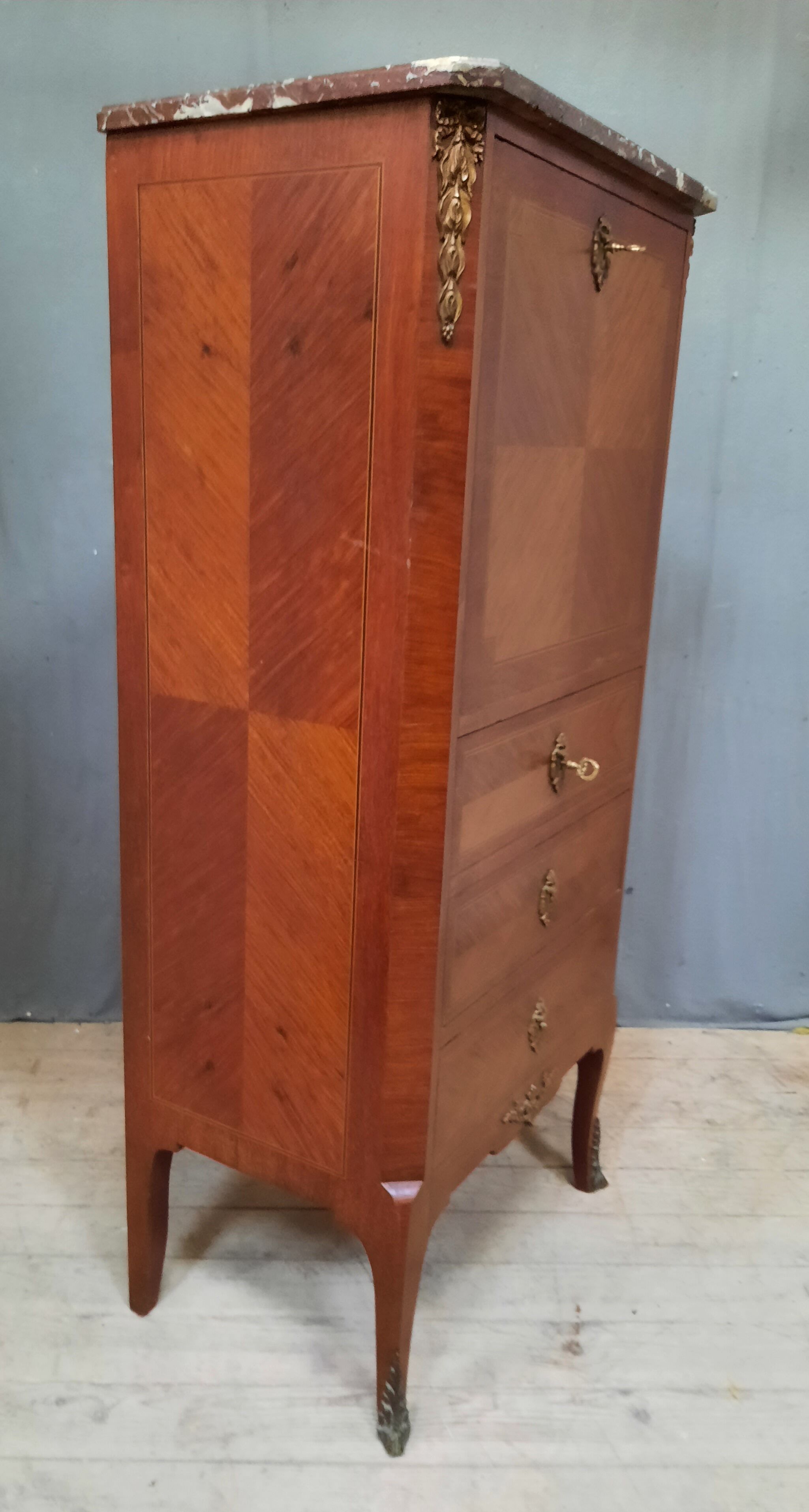 Secretaire de dame en bois de plaquage