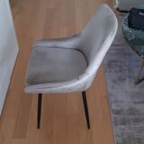 Chaise velours kare