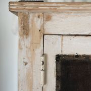 Buffet, vaisselier en bois patiné écru