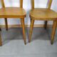 Lot of 4 Wooden bistro chair - vintage - Old