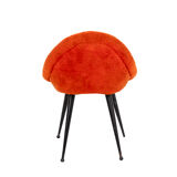 Black lay metal egg-shaped chair, 1950s