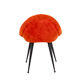Black lay metal egg-shaped chair, 1950s