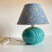Ocean Blue Vintage Ceramic Lamp