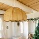 Suspension vintage en  rotin