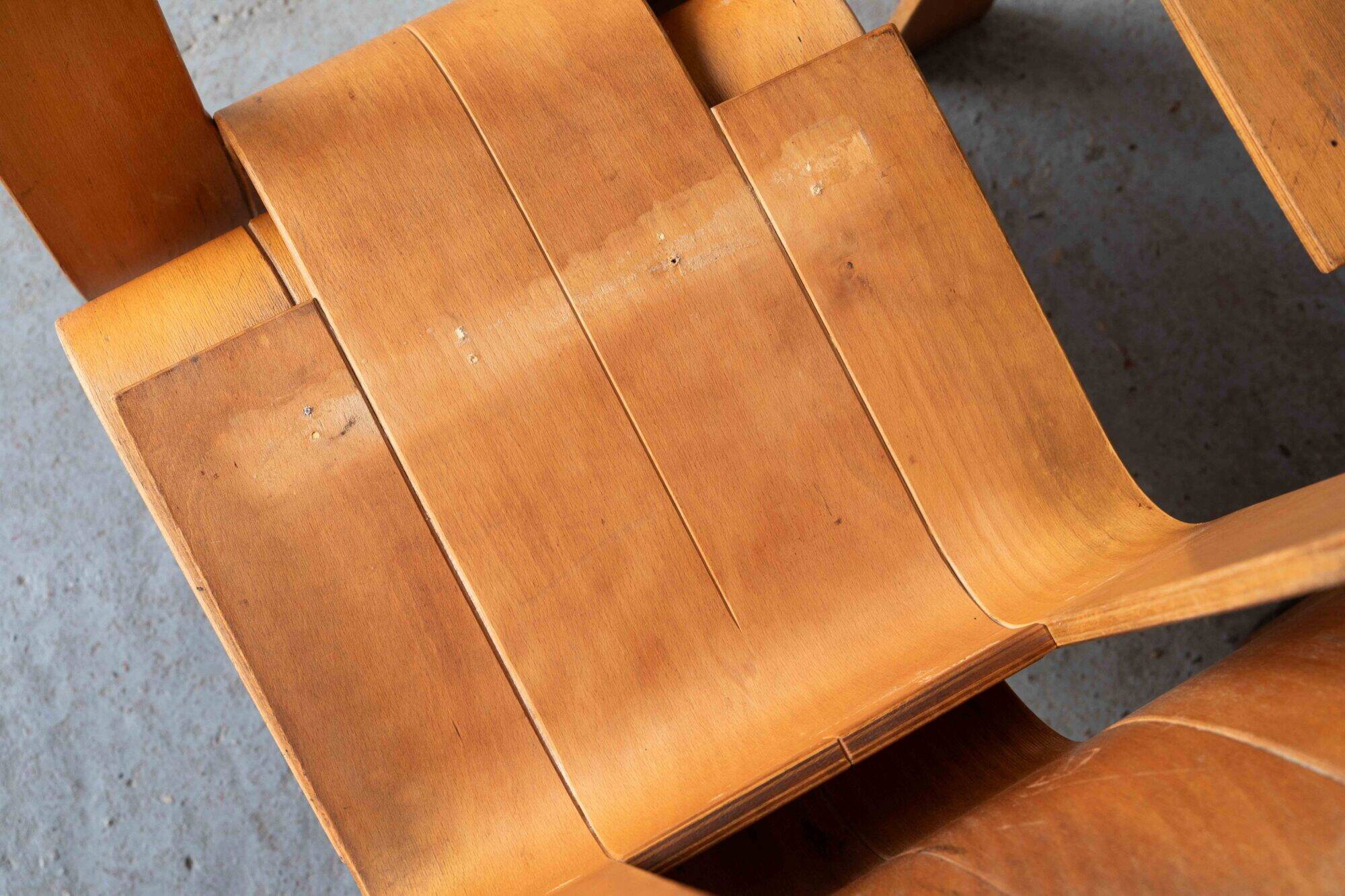 Set of 8 'Strip' dining chairs by Gijs Bakker