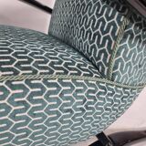 H 269 Lounge Chairs, table and poufs by Jindřich Halabala for Up Zavody, 1940s, Set of 5