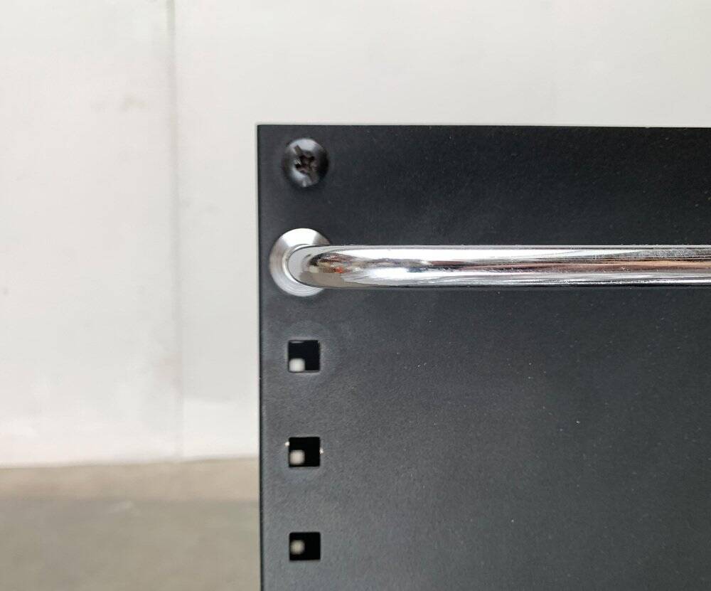 Postmodern perforated metal service trolley, 1980s