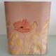 Vintage silk lampshade with floral pattern