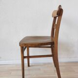 Vintage Wooden Dining Chair: Tyrolean Farmhouse Bistro, 1970s