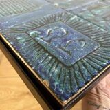 Table basse en céramique bleue par Robert & Jean CLOUTIER circa 1960