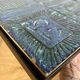 Blue ceramic coffee table by Robert & Jean CLOUTIER circa 1960