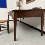 Large writing table from the 1940s in solid oak