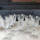 Set of 6 Large Red Wine Glasses. Bohemian Crystal. Diamond-tipped.