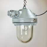 Grey industrial explosion proof lamp, 1970s