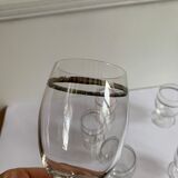 6 crystal wine glasses