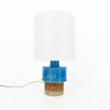 Lampe scandinave en grès bleu par Inger Persson pour Rörstrand, Suède 1960