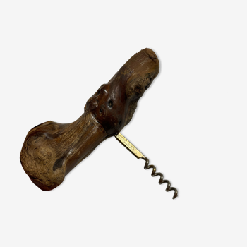 Vintage corkscrew in vine stock