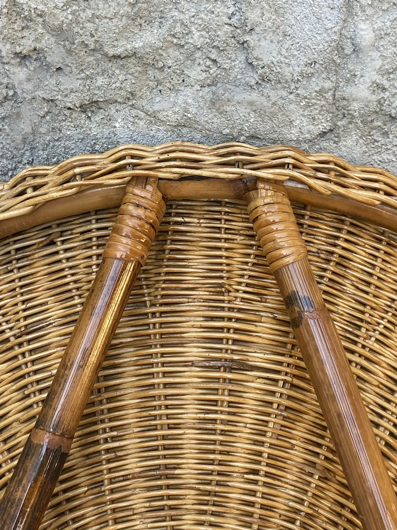 Pair of rattan armchairs from the 1950s.